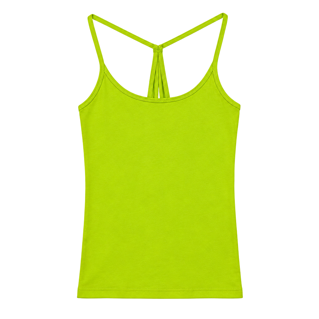Forever 21 Essentials Tank Top Size L/G Neon Yellow Racerback 1