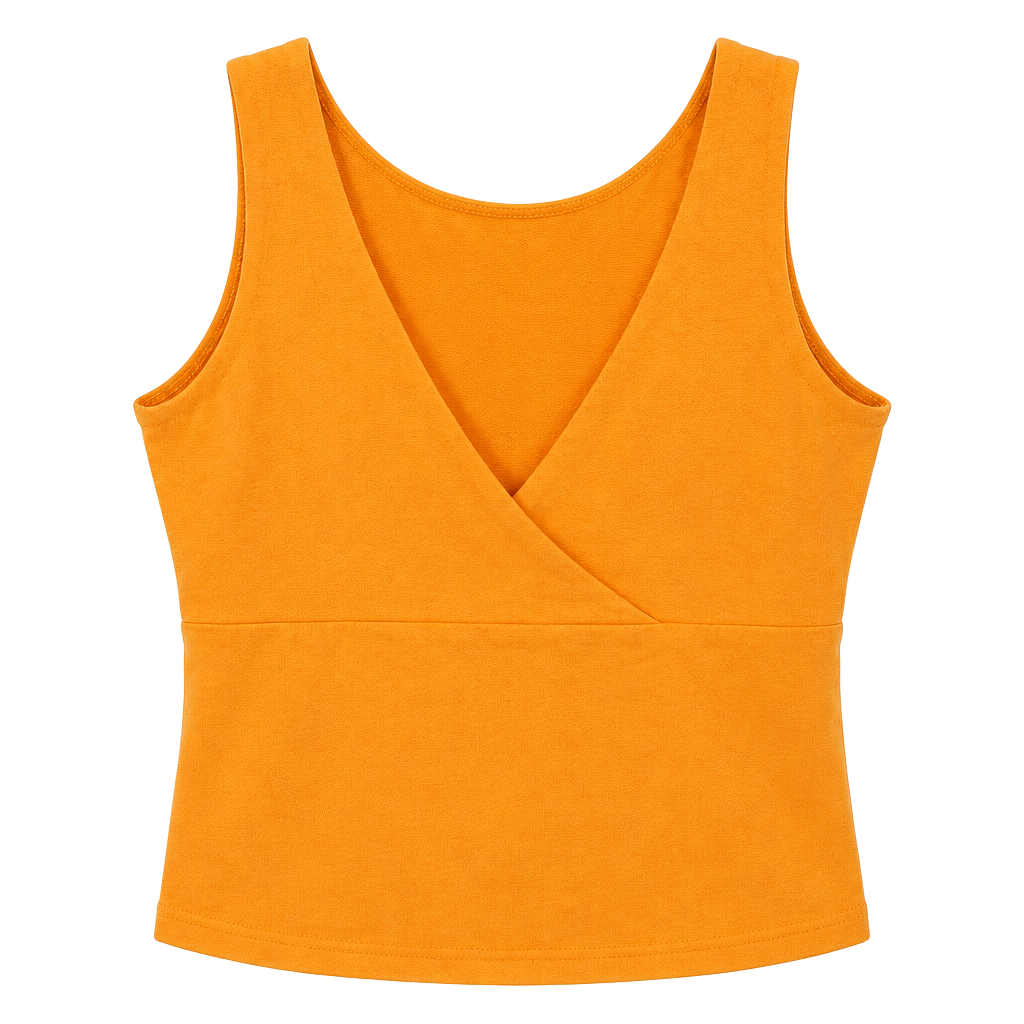 Energie V-Neck Tank Top Size M Orange Cotton Spandex 1