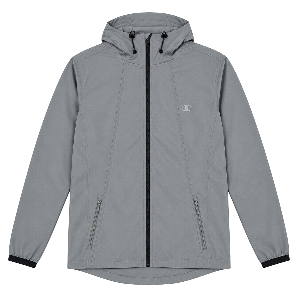 Champion Full Zip Hooded Jacket Gray 1