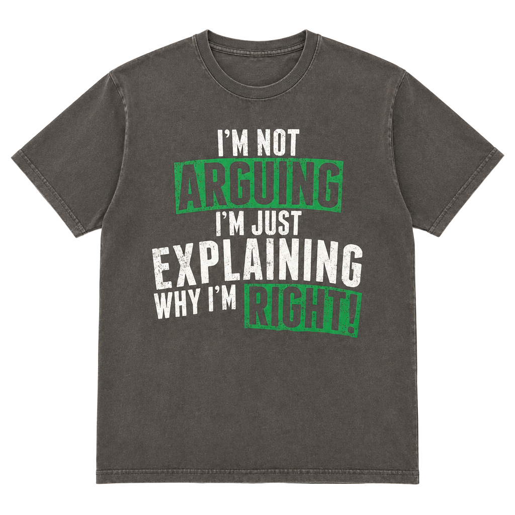 Gildan I'm Not Arguing T-Shirt Size L Gray Graphic Novelty 1