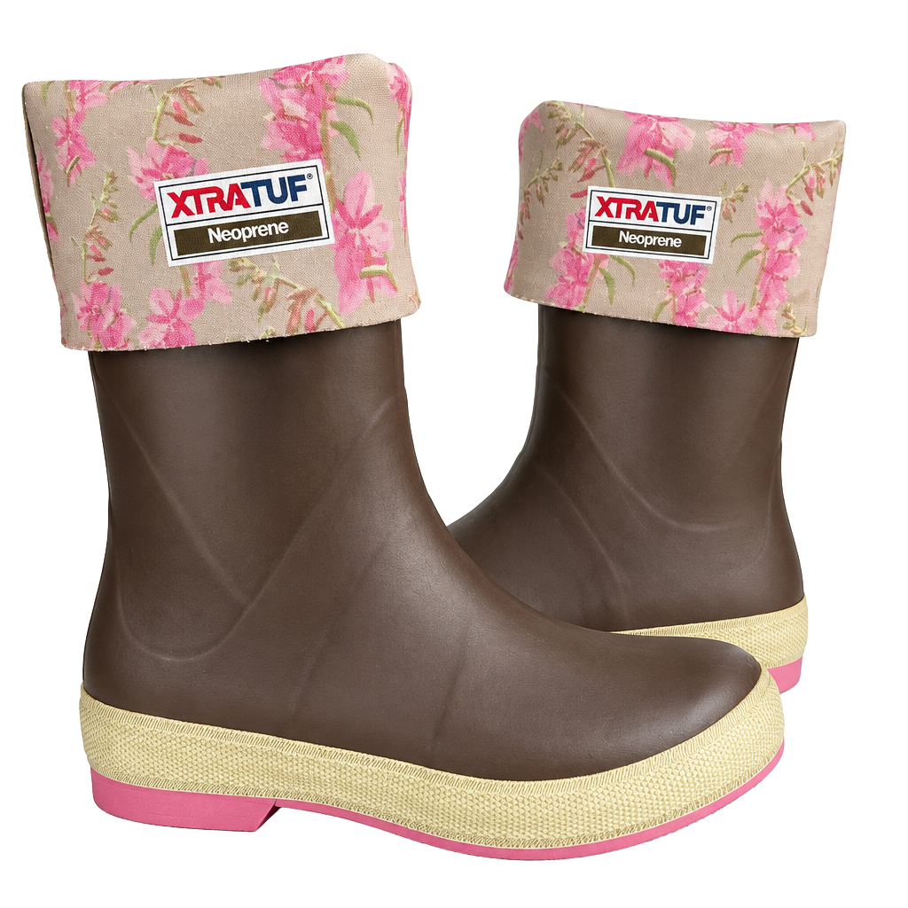 Xtratuf 15" Legacy Fire Weed Boots Size 9M Brown Pink 1
