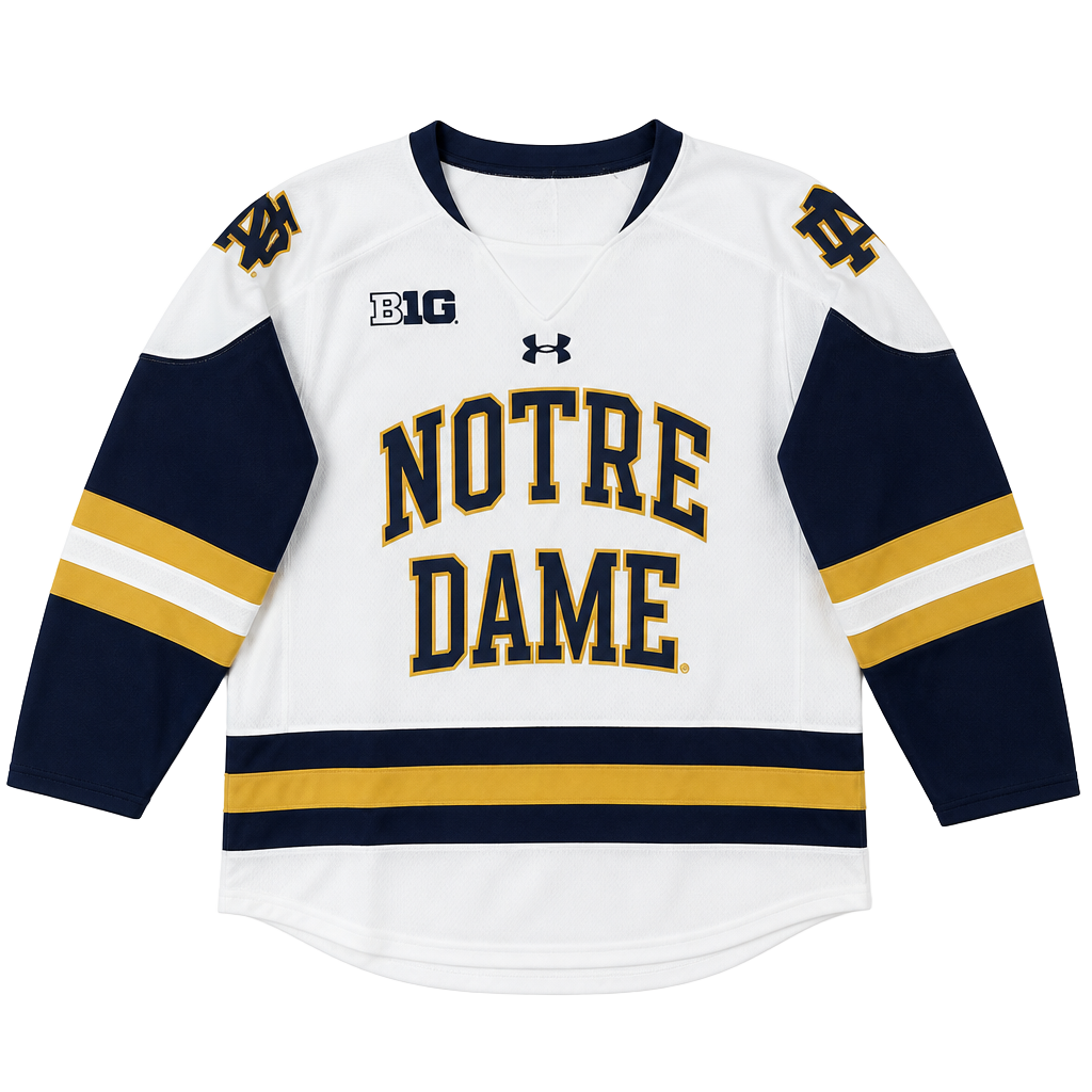 Under Armour Notre Dame Fighting Irish Authentic Hockey Jersey Youth M 1