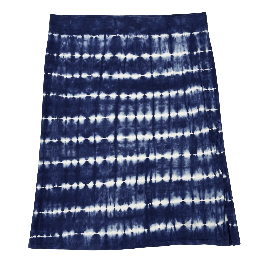 Lane Bryant Plus Size Blue Tie Dye Cotton Modal Maxi Skirt 1