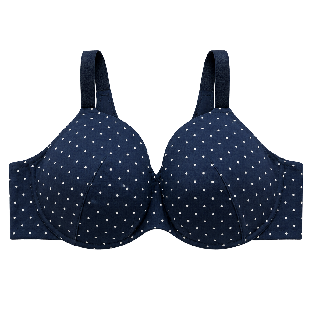 Cacique Polka Dot Bra Size 42C Navy Blue 1