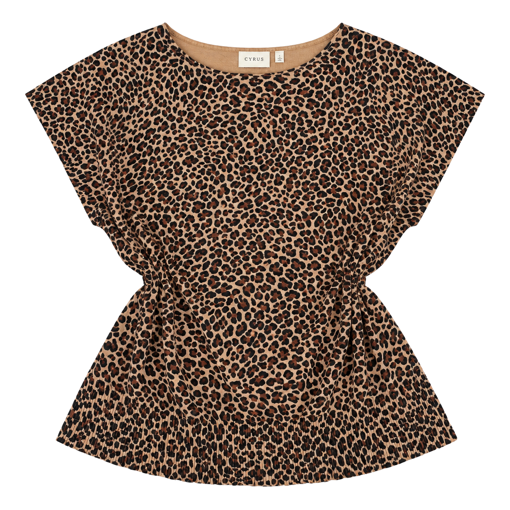 Cyrus Leopard Print Sweater Size L Brown New 1