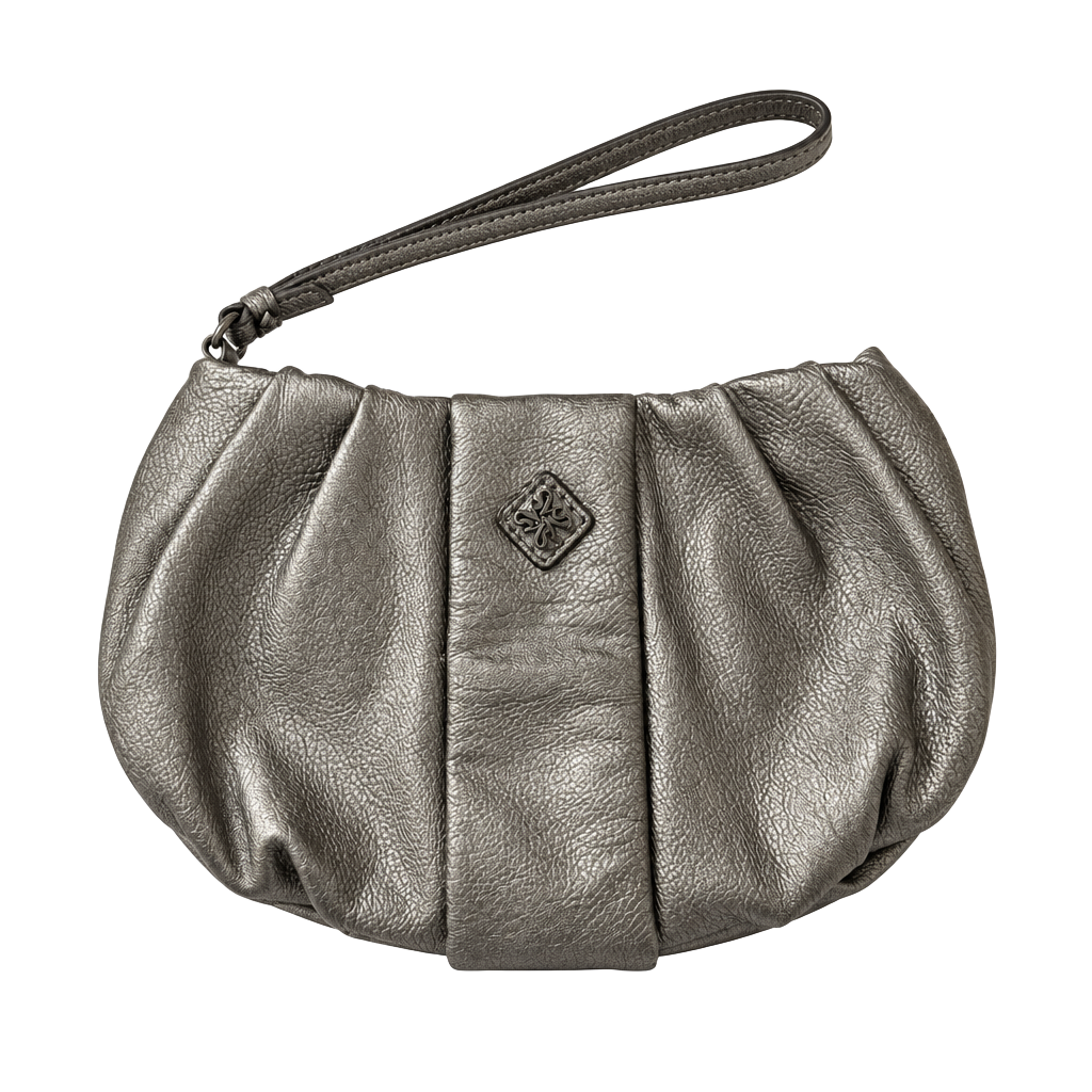 Simply Vera Vera Wang Pleated Metallic Wristlet Clutch 1