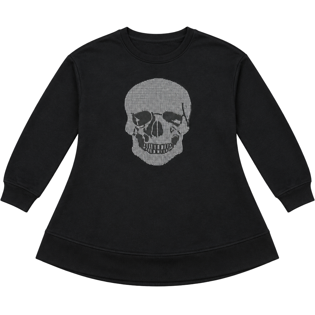 Philosophy Rhinestone Skull Sweatshirt Black 1