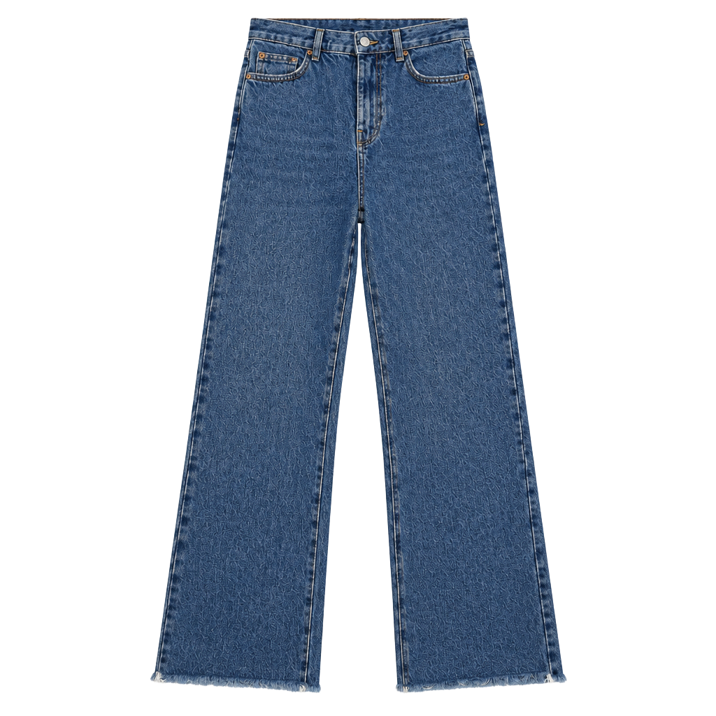 ZARA Straight Leg Jeans Size 2 Blue Raw Hem High Rise Denim 1