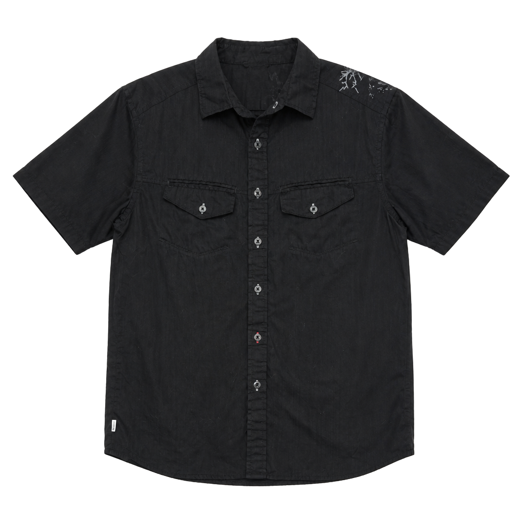 The North Face Short Sleeve Shirt Size M Black Graphic Cotton 1