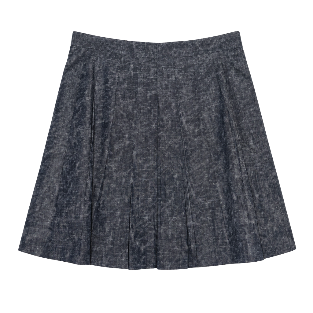 Michael Michael Kors Pleated Skirt Denim Size 8 1