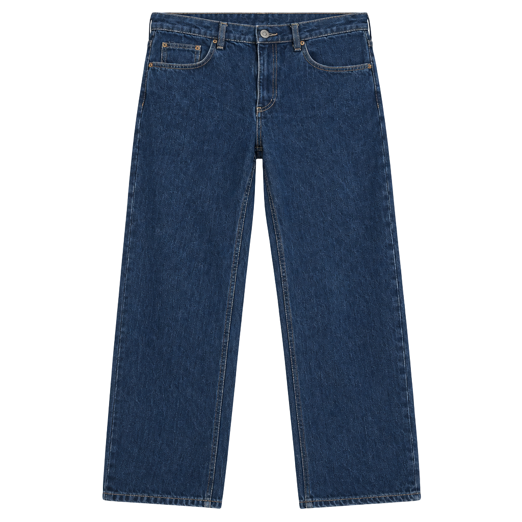 Zara Wide Leg Jeans Size 6 Blue Denim High Rise 1