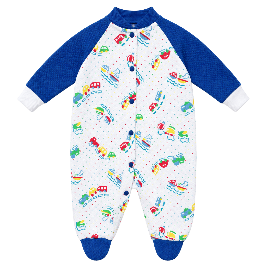 Playskool Vintage Baby Romper Size Small Up To 3 Mos Car Print 1