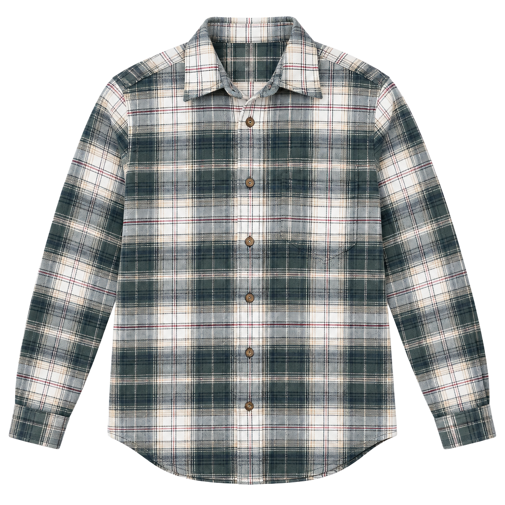Carhartt Plaid Flannel Button Up Shirt Size S 4/6 Green White 1