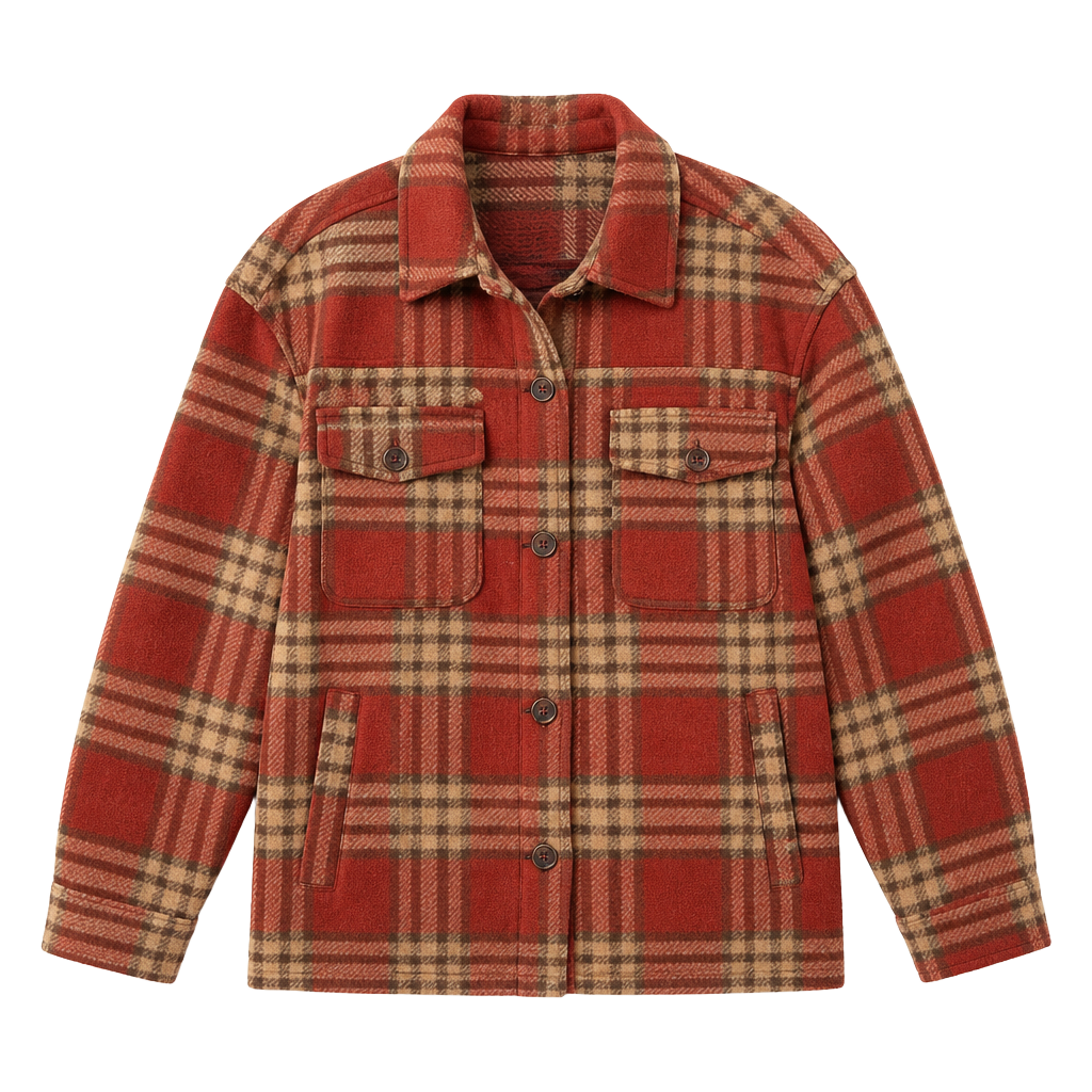 Maurices Women's Plaid Button-Front Shacket Jacket 1