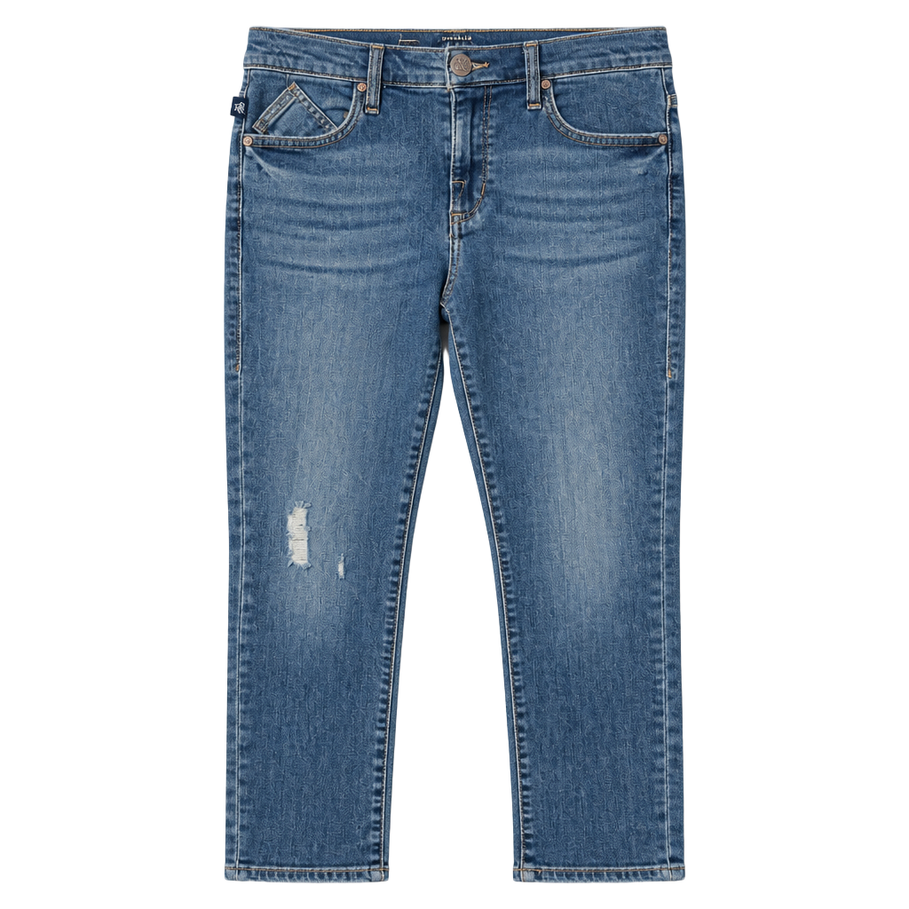 Rock & Republic Fixx Mid Rise Skinny Jeans Size 12M Blue Distressed 1