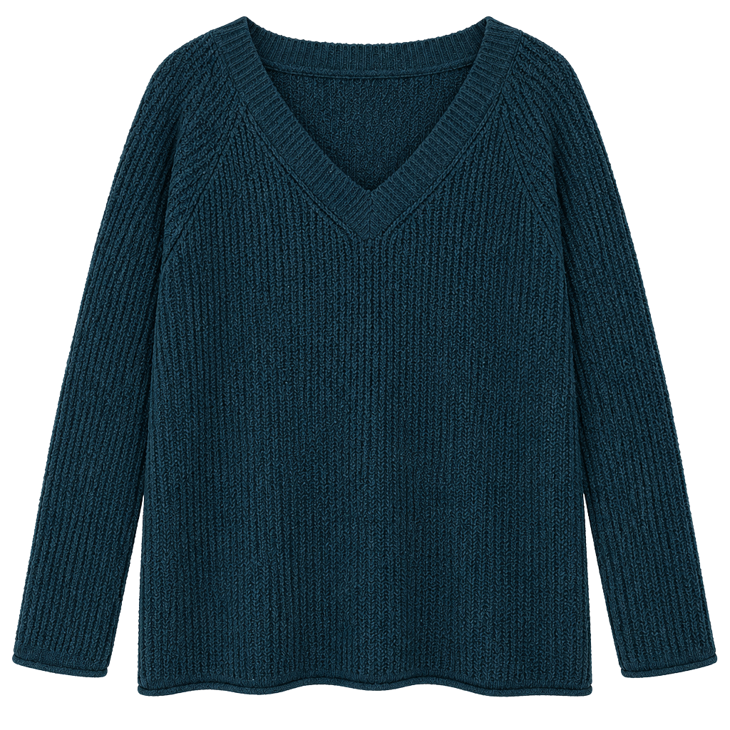 Sonoma V-Neck Ribbed Pullover Sweater Size 2X Dark Teal Green 1