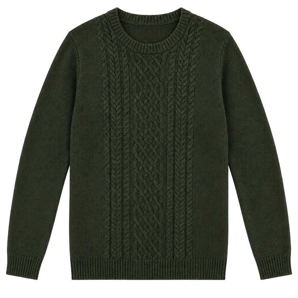 Croft & Barrow Cable Knit Sweater Size XL Green 1