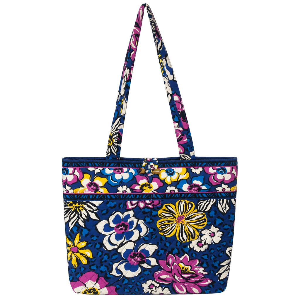 Y2K Vera Bradley African Violet Quilted Toggle Tote Bag 1