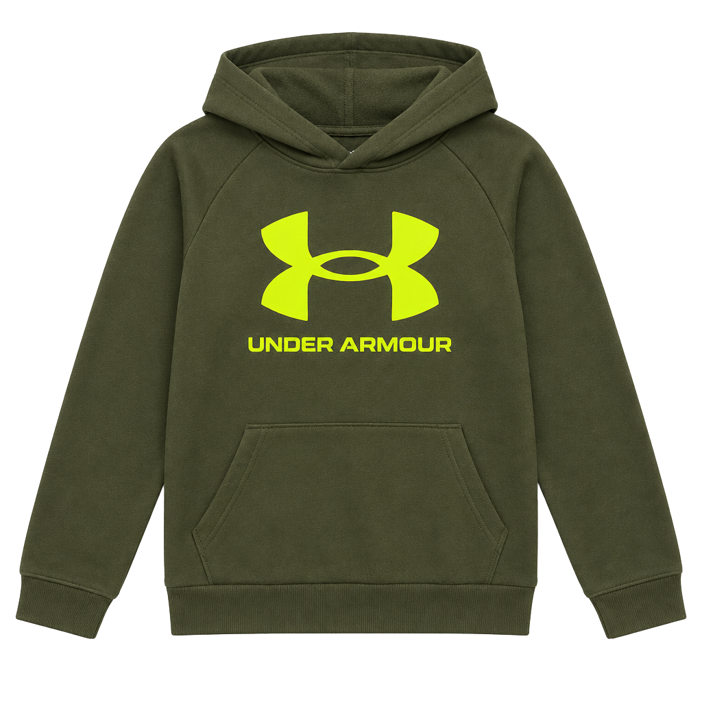 Under Armour Rival Fleece Hoodie Size YLG Green 1