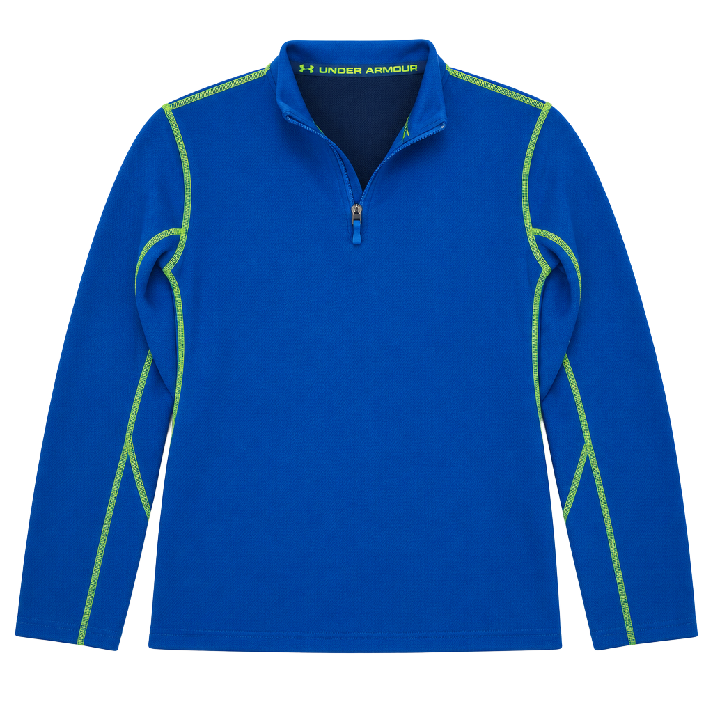 Under Armour 1/4 Zip ColdGear Ylg Blue Jacket 1