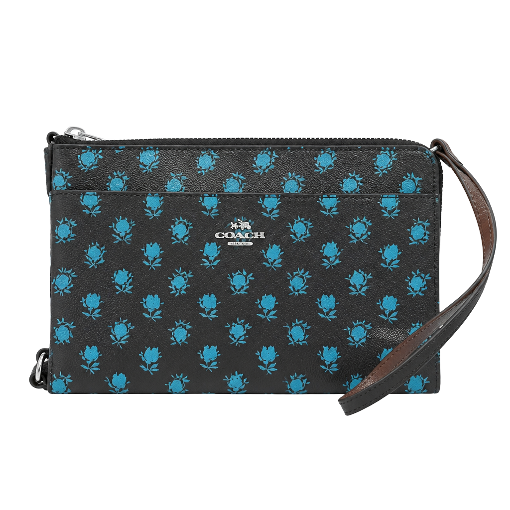 Coach Midnight Floral Print Leather Crossbody Bag 1