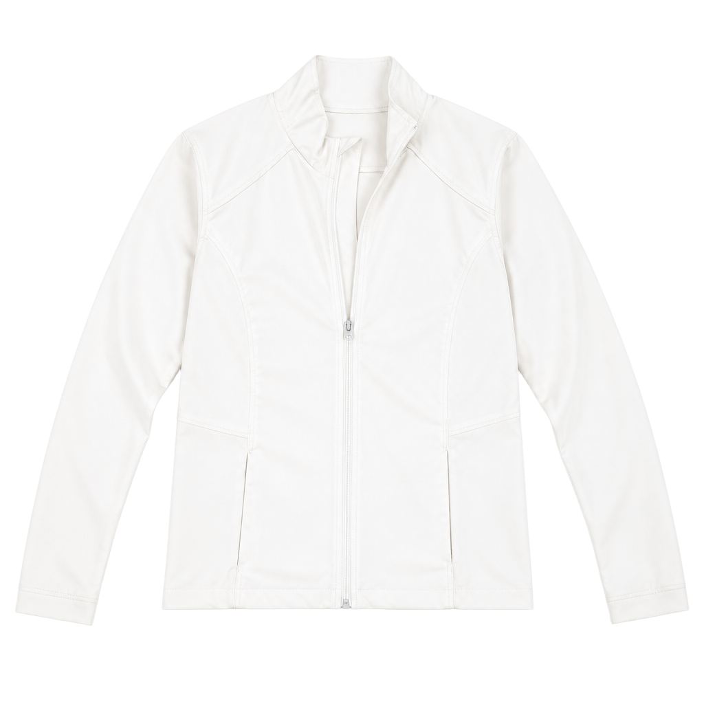 Lady Hagen Women's Full Zip White Athletic Performance Jacket 1