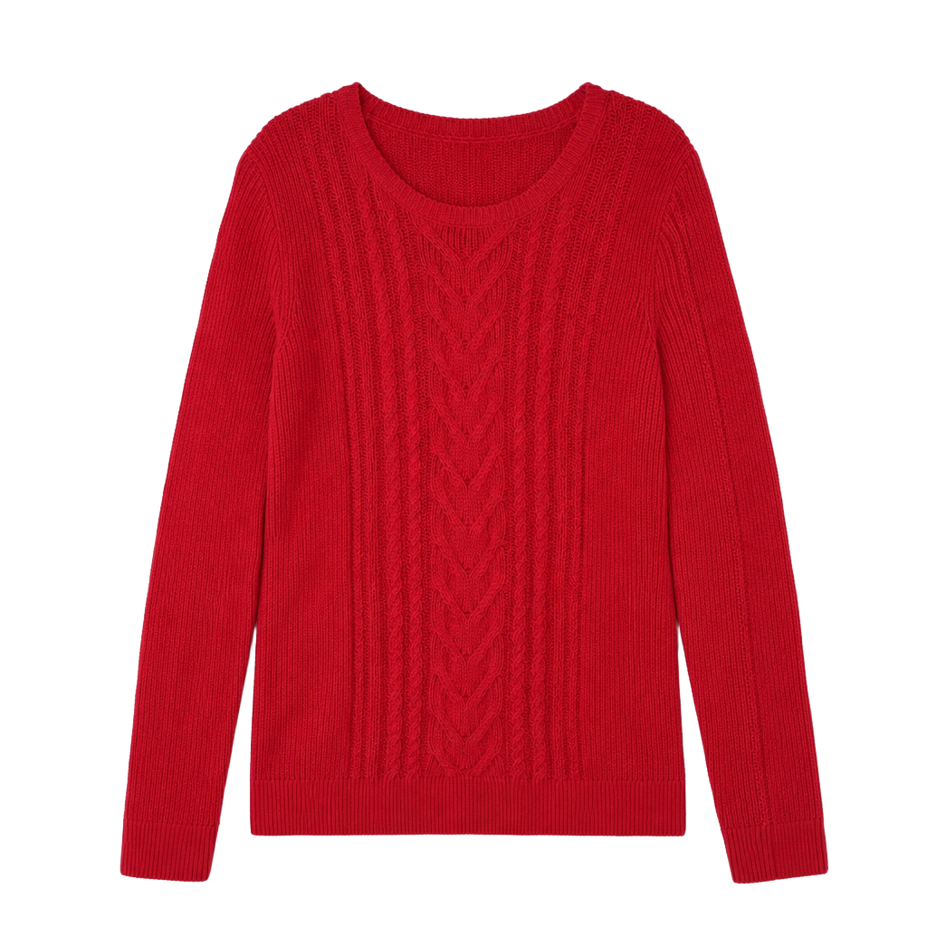 Old Navy Red Cable-Knit Crew-Neck Sweater 1