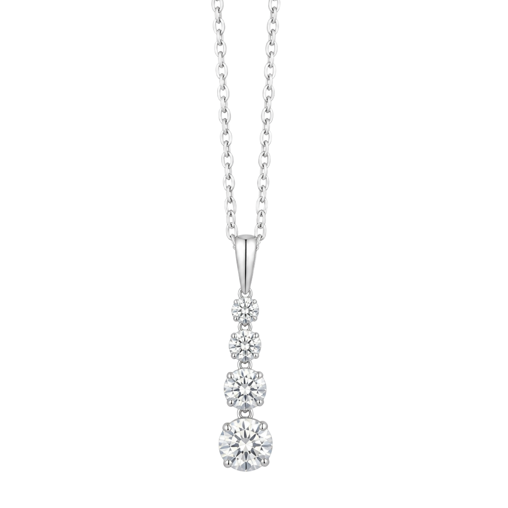 Monet Timeless Collection Graduated Stone Drop Necklace One Size Silver Tone 1