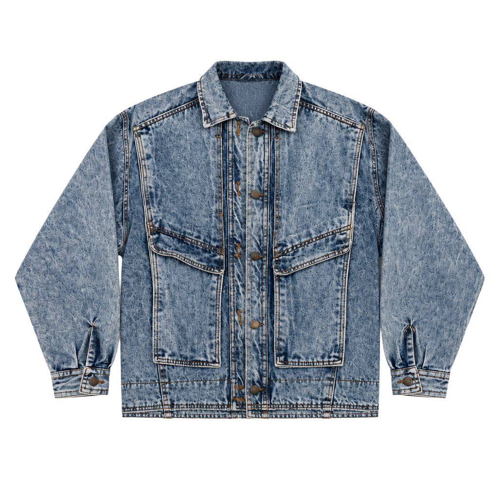 Sergio Valente Acid Wash Denim Jacket Size M Vintage Striped Trim 1