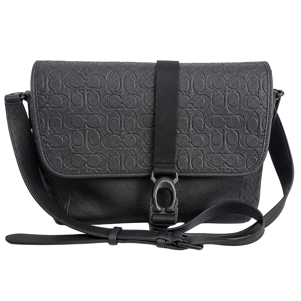 Coach Beck Messenger Bag in Signature Debossed Pebble Leather 1