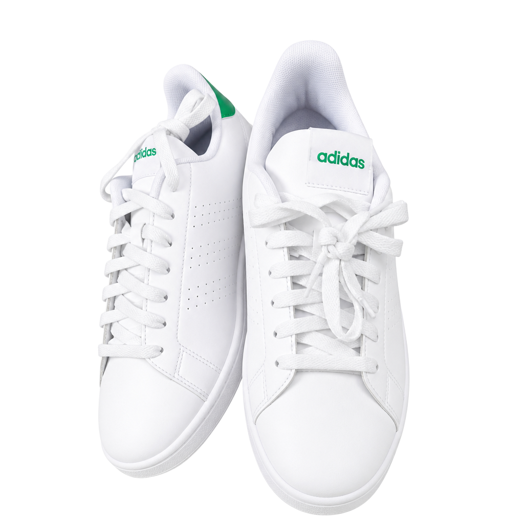 Adidas Advantage Men's Athletic Sneakers in White/Green (GZ5300) 1