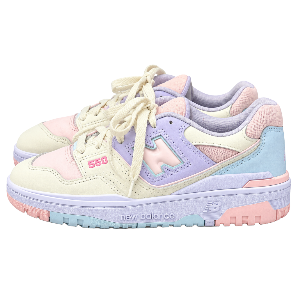 New Balance Kids 550 Shell Pink Permafrost Sneakers 1