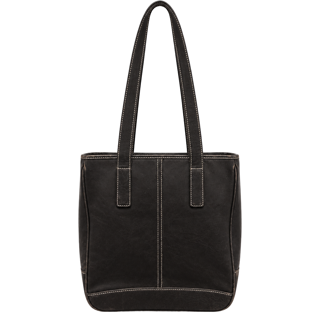 Coach Hamptons Leather Tote Bag Dark Brown 1