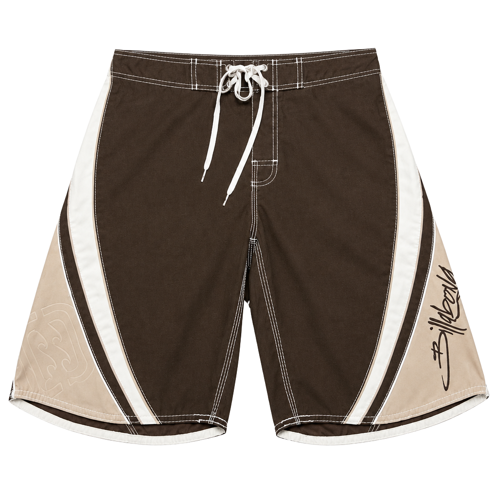 Billabong Board Shorts Brown Colorblock Surf Trunks 1