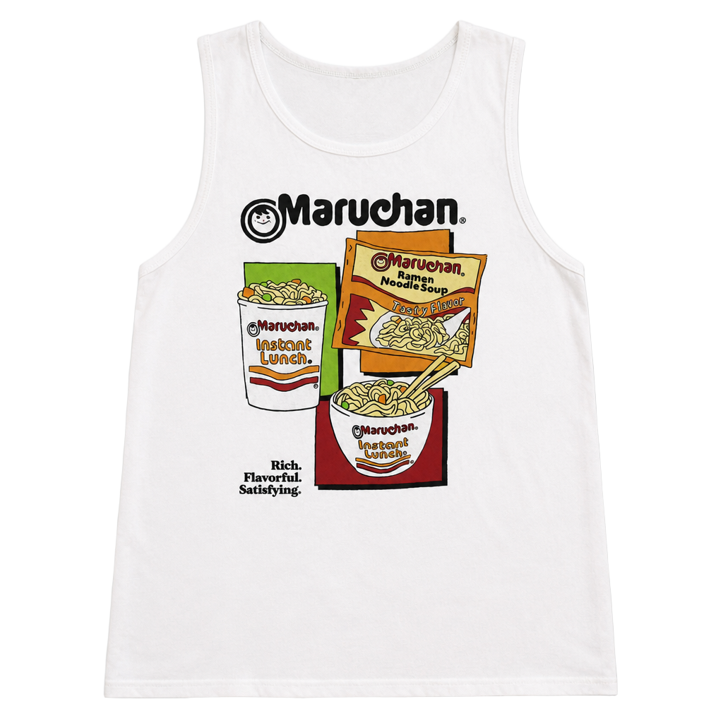 Men's DISTRESSED Maruchan Ramen Noodle Soup Sleeveless T-Shirt X-Large 1