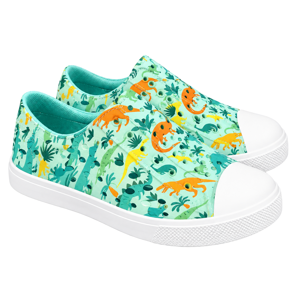 Lily & Dan Children's Lightweight Slip Ons Size 13/1 Dino 1