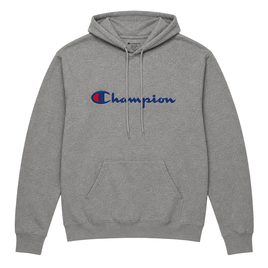 Champion Men's Jersey Pullover Hoodie Oxford Heather Grey Size Medium 1