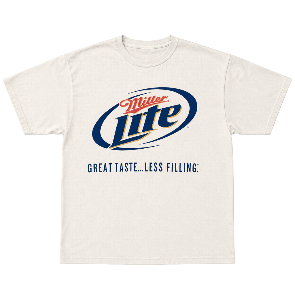 Vintage Miller Lite Beer AOP Logo Graphic Tee 1