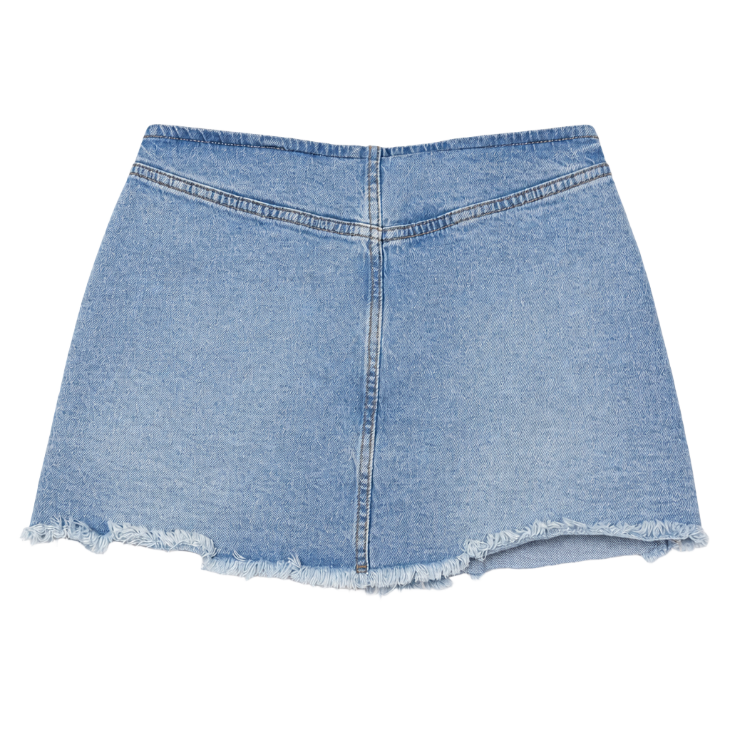 Light denim blue Denim Wrap Skirt 1