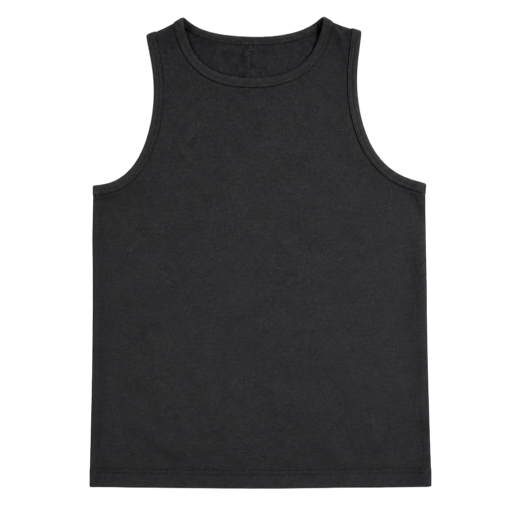 H&M Black Cotton Crewneck Sleeveless Tank Top 1