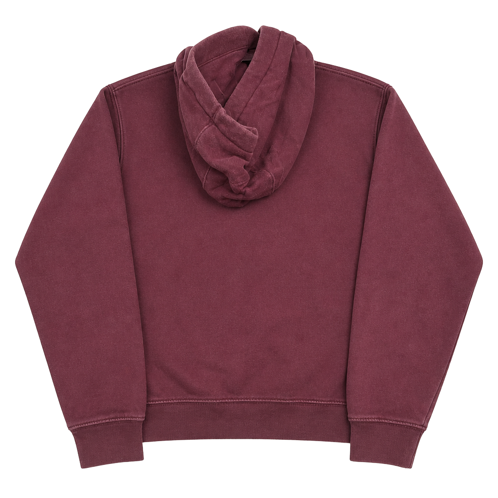 Nike Maroon Pullover Hoodie Sweatshirt with White Swoosh Logo 1