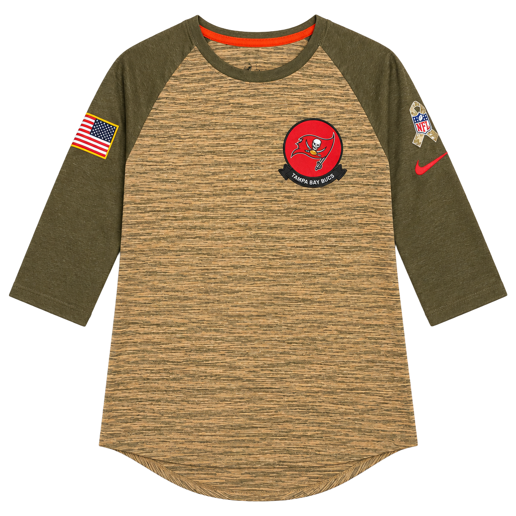 Tampa Bay Buccaneers Youth L Salute To Service Camo Shirt 1