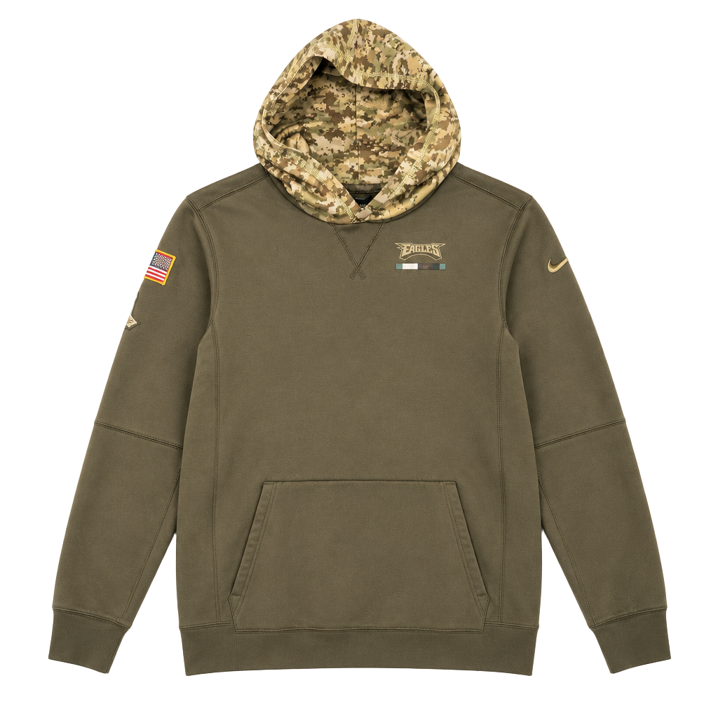 Philadelphia Eagles Salute To Service Hoodie Camo XL 1