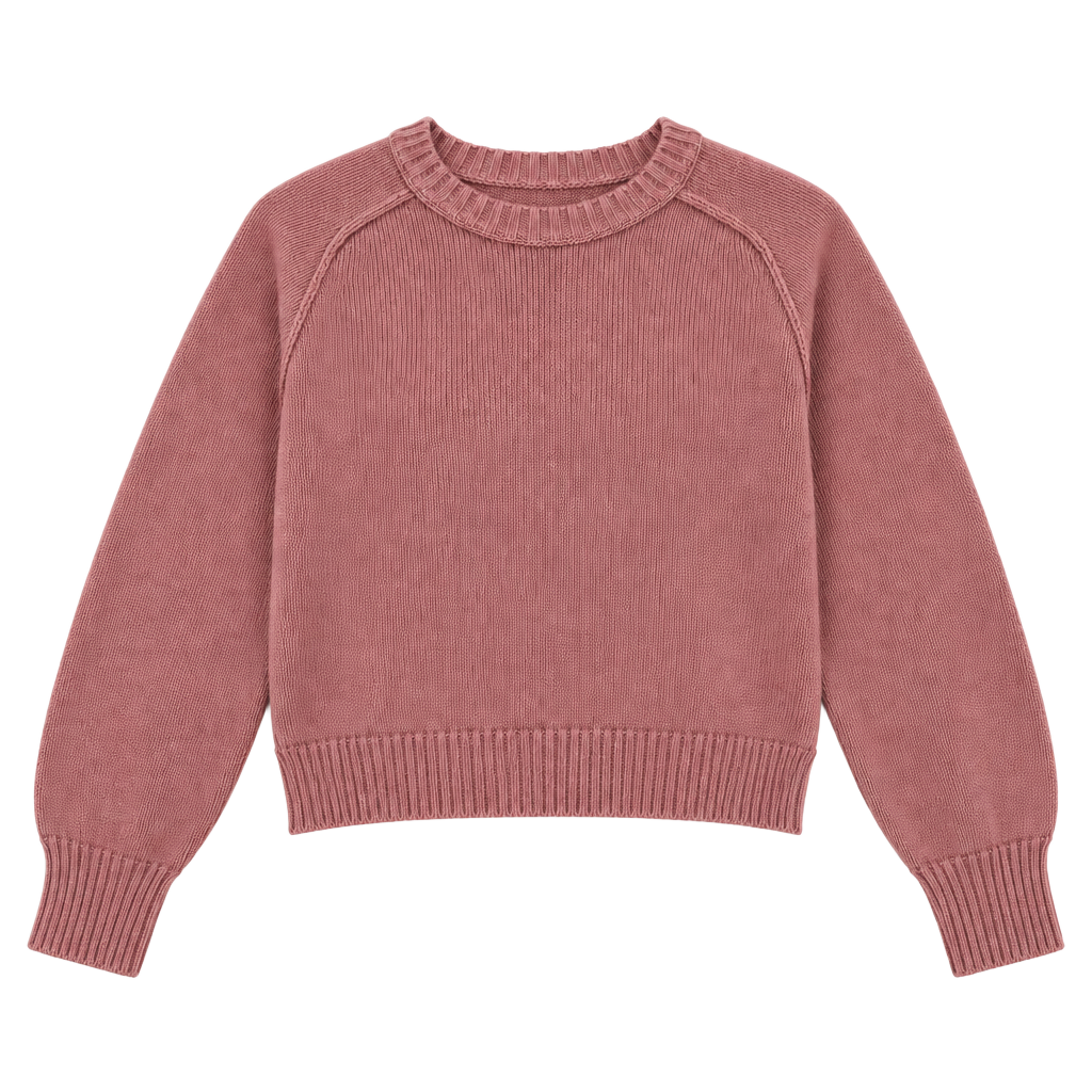 Free People Women’s XS Dusty Rose Pink Knit Pullover Sweater Raglan Crewneck 1
