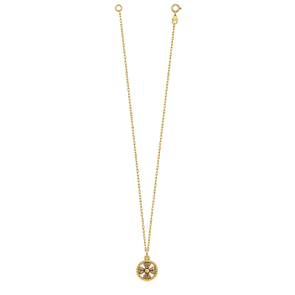 Tory Burch Logo Pendant Necklace Gold Tone 1