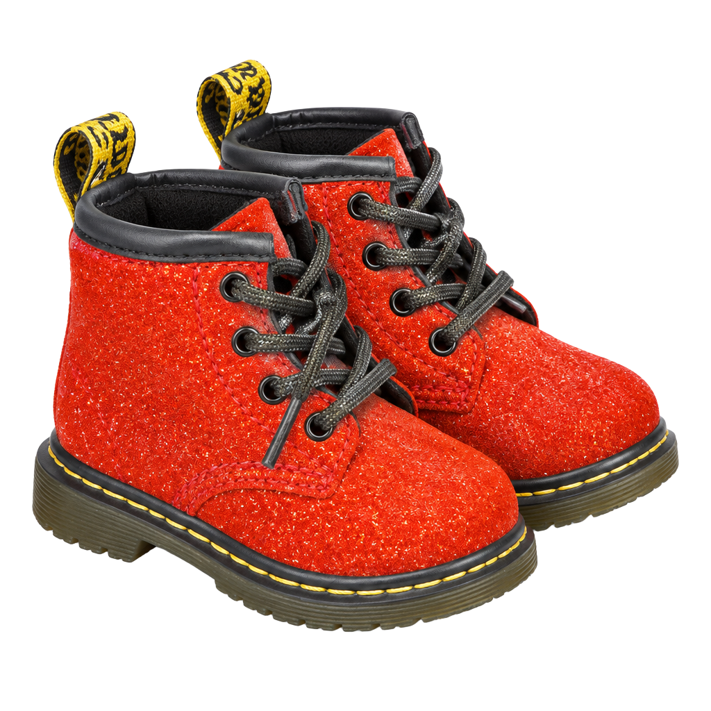 Dr. Martens 1460 Glitter Boots Size 4US 3UK Red 1