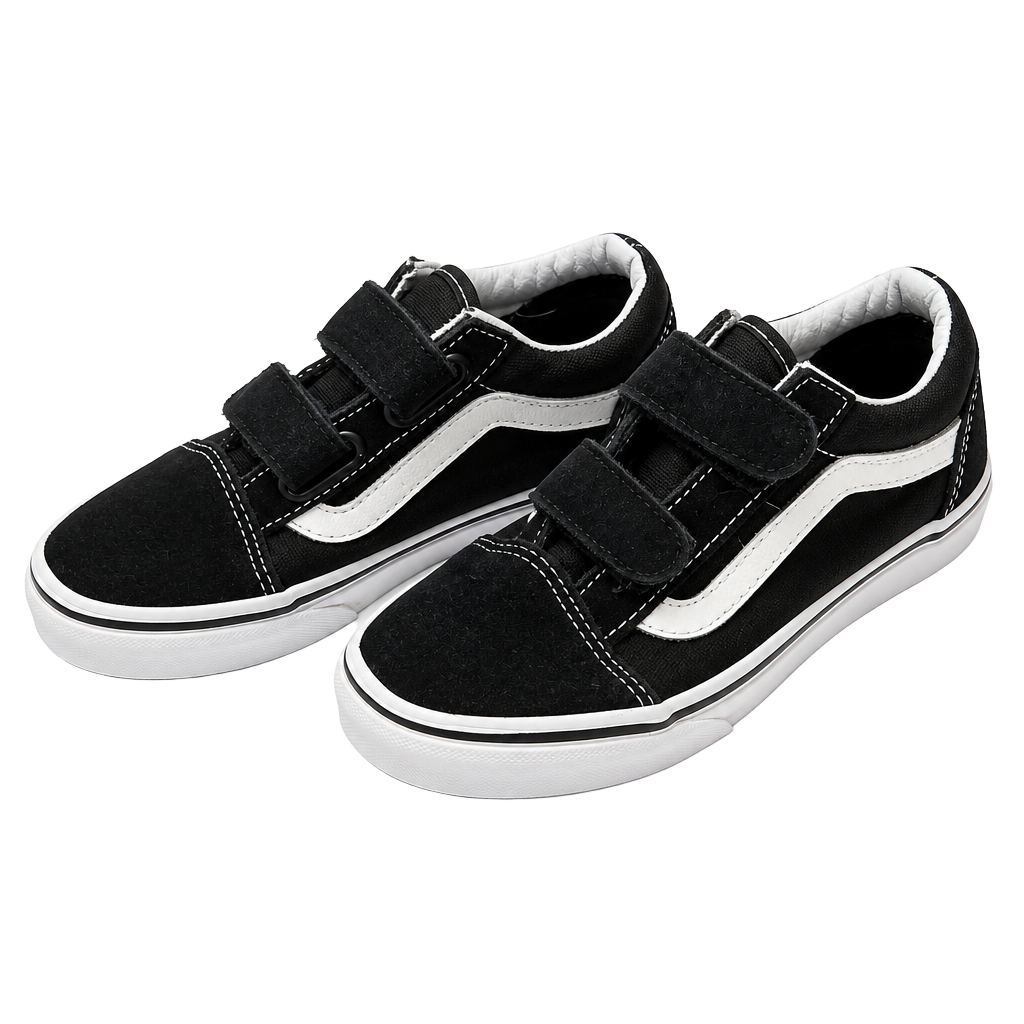 Vans Old Skool V Kids Size 13 Black White Sneakers 1