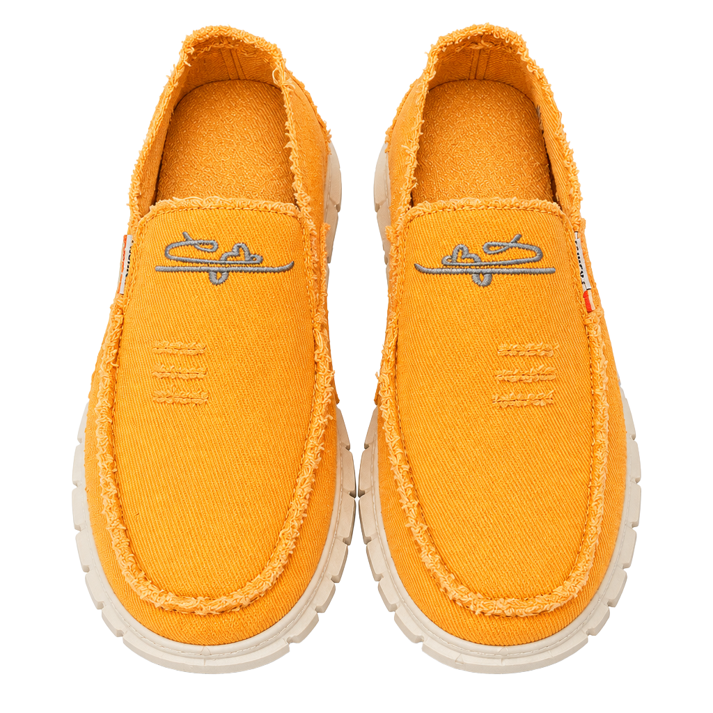 Orange Slip-On Canvas Casual Shoes 1