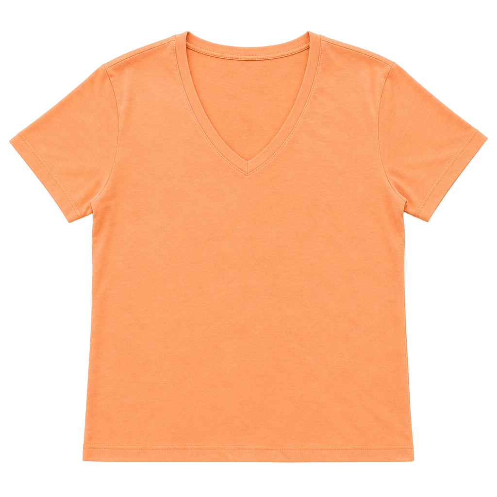 High Sierra V-Neck Short Sleeve T-Shirt Size L Peach 100% cotton 1