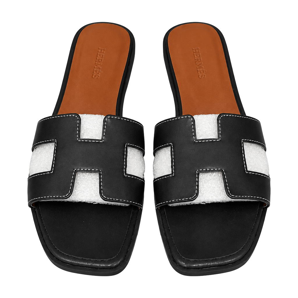 STRANDIUXX KAZE Black Leather Sandals 1